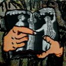 Frame from Bilderbuch fur Ernst Will: A Euro Rebus (1990-93). (c) Peter Callas. Frame from Bilderbuch fur Ernst Will: A Euro Rebus (1990-93). (c) Peter Callas.