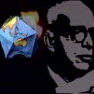 still from "Teleologic Telecast from Planet Earth: on board with Buckminster Fuller". (c) Mick Gasheen, 1970. still from "Teleologic Telecast from Planet Earth: on board with Buckminster Fuller". (c) Mick Gasheen, 1970.