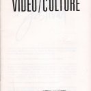 Catalogue cover for Video/Culture. Catalogue cover for Video/Culture.