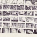 story board from 'Living on the Comet' 1993, story board from 'Living on the Comet' 1993,