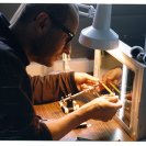 Leon Cmielewski, the artist shown using the scanner during the production of 'Dream Kitchen', Leon Cmielewski, the artist shown using the scanner during the production of 'Dream Kitchen',