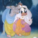 Frank Wesley 'Krishna and Radha' 1982, watercolour, Frank Wesley 'Krishna and Radha' 1982, watercolour,