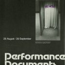 Cover of the Performance, Documents, Film, Video catalogue (1975). Cover of the Performance, Documents, Film, Video catalogue (1975).