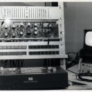 Close up of the video synth, video mixer and support equipment used for the SPK recordings. Close up of the video synth, video mixer and support equipment used for the SPK recordings.
