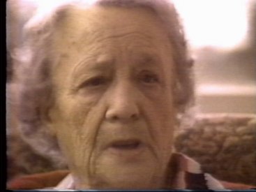 Elsie Mae during one of the preparatory interviews used in the video.